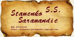 Stamenko Saramandić vizit kartica